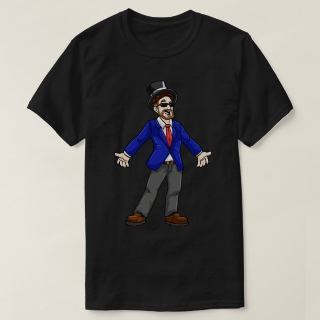 Groom mit Sonnenbrille und Zylinder T-Shirt (Design vorne)