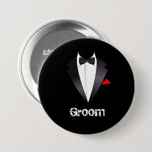 Groom mit Tuxedo-Shirt Button