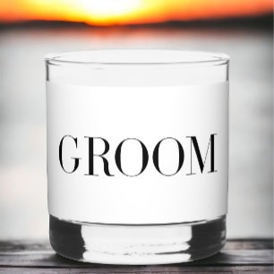Groom Modernes Personalisiertes Minimalistisch Whiskyglas
