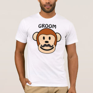 Groom Monkey mit Mustache T-Shirt