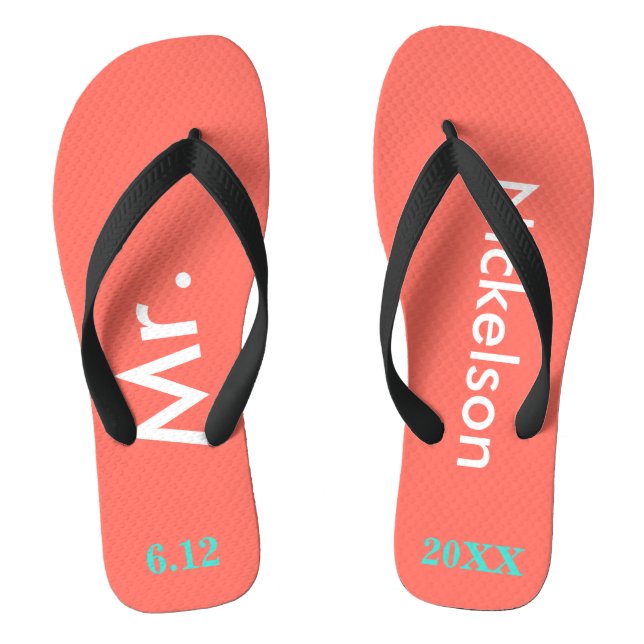 Groom Mr Coral Flip Flops (Fußbett)