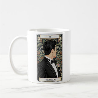 Groom Mug, Tarot Card Design in Yarn Art Style Kaffeetasse