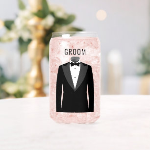 Groom Name Black Tuxedo Hochzeitstag Dosenglas