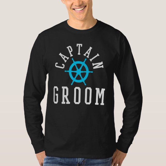 Groom Nautical Wedding Cruise Ship Yacht T-Shirt (Vorderseite)