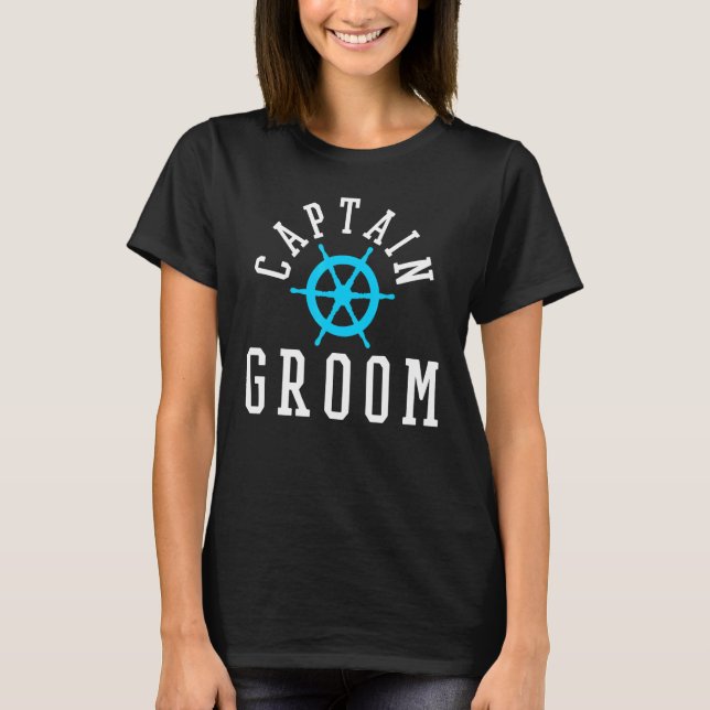 Groom Nautical Wedding Cruise Ship Yacht T-Shirt (Vorderseite)