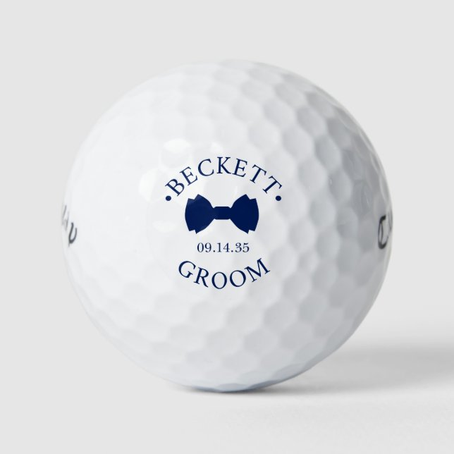 Groom Nlue Bow Tie Golfball (Vorderseite)