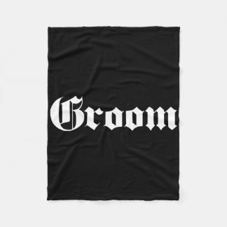 Groom Old School Design - Bachelor Party - Hochzei Fleecedecke