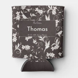 Groom on dark floral pattern Wedding Party Dosenkühler