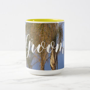 Groom Palm Trees Hochzeiten Tasse