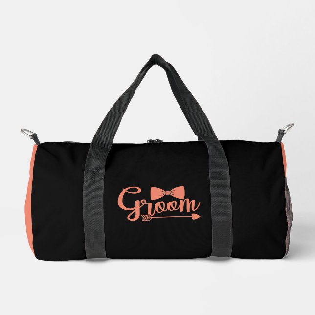GROOM Peach White Duffle Bag (Vorderseite)