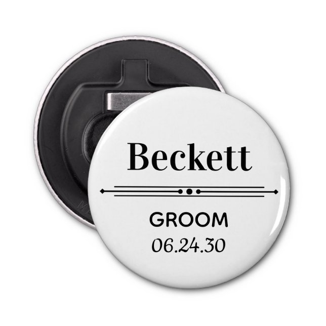 Groom Personalisiert Bottle Opener Flaschenöffner (Vorderseite)