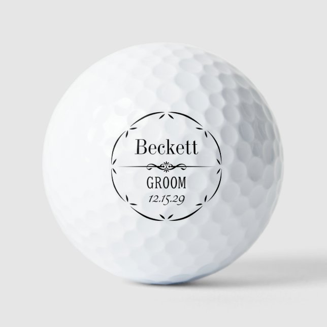 Groom Personalized Golfball (Vorderseite)
