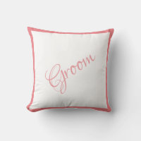 Groom Pink Script Chic Hochzeit