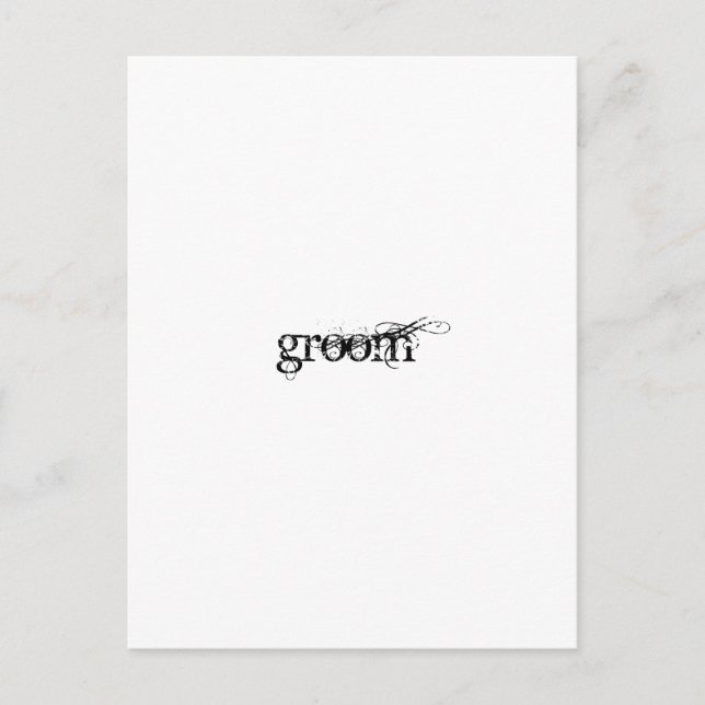 Groom Postkarte (Vorderseite)