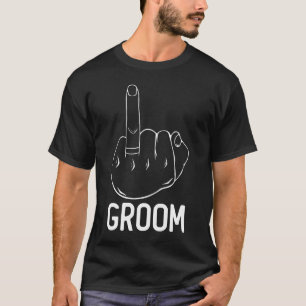 Groom Ring Finger Verlobung, Verheiratet Mens Gesc T-Shirt