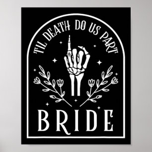 Groom Skeleton Gothic Halloween Verlobung Hochzeit Poster