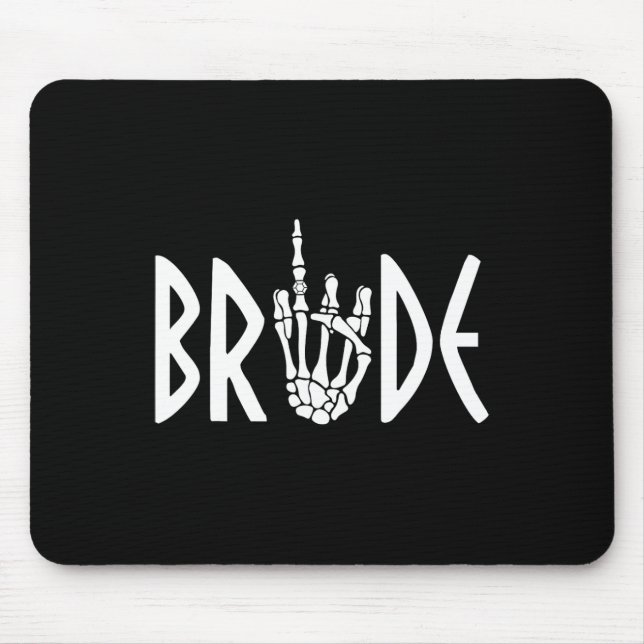 Groom Skeleton Gothic Wedding Verlobung Halloween Mousepad (Vorne)