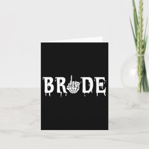 Groom Skeleton Hand Halloween Bachelorette Karte