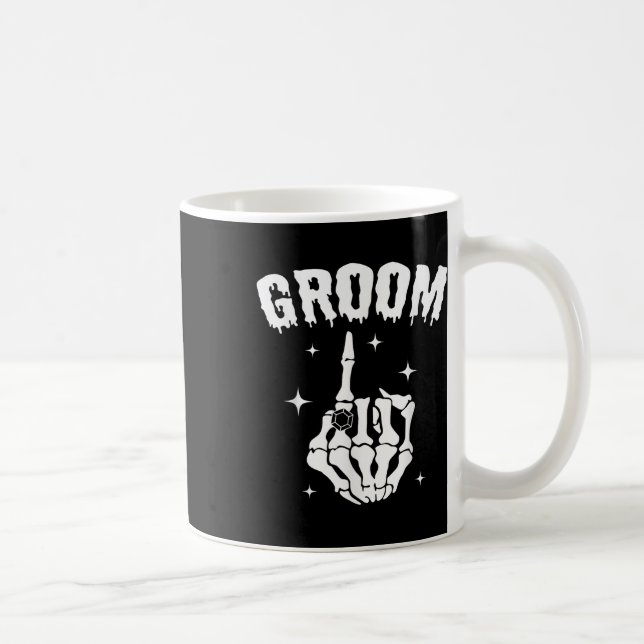 Groom Skeleton Hand Wedween Paare Matc Kaffeetasse (Rechts)