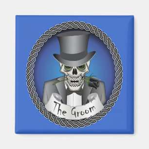 Groom Skull Magnet