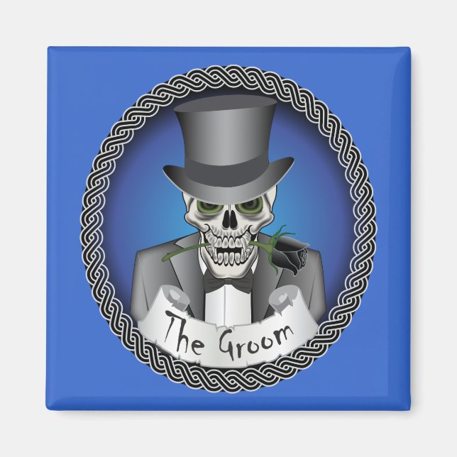 Groom Skull Magnet (Vorne)