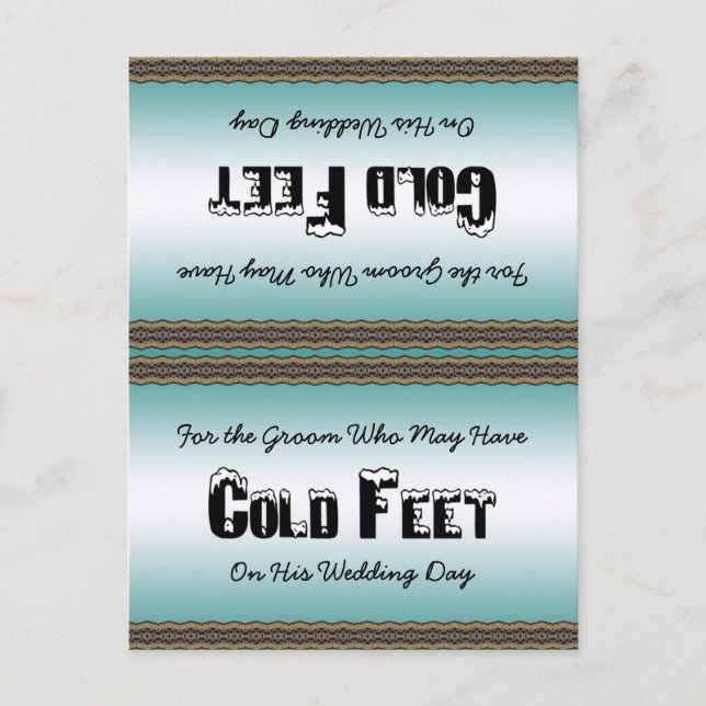 Groom Socks Cold Fee Postkarte (Vorderseite)