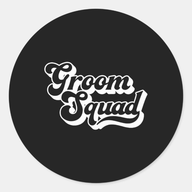 Groom Squad Bachelor Party Männer Crew Matching Gr Runder Aufkleber (Vorderseite)