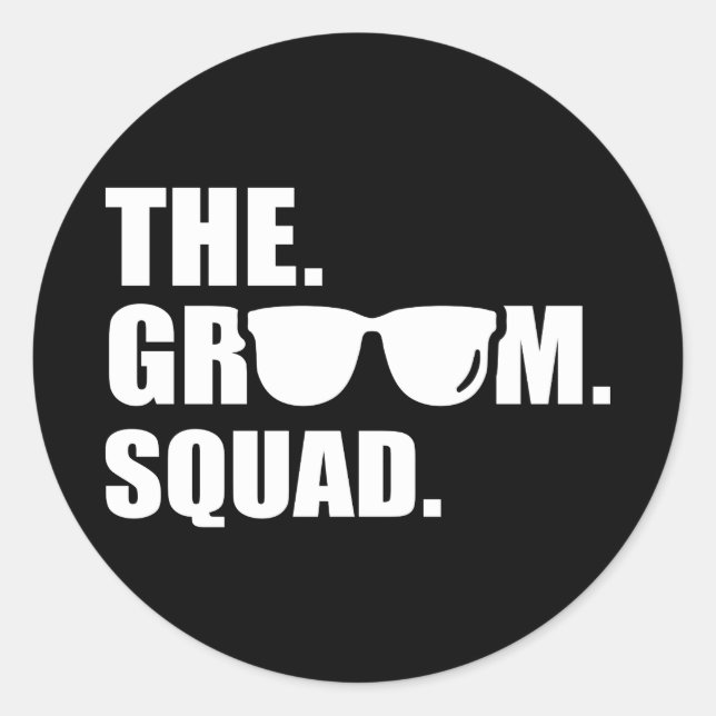 Groom Squad Bachelor Party Runder Aufkleber (Vorderseite)