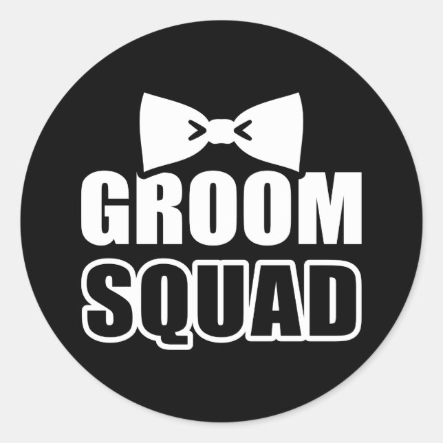 Groom Squad Bachelor Party Runder Aufkleber (Vorderseite)
