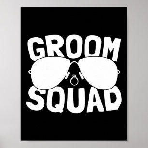 Groom Squad Bachelor Party Stag Gag Mens Spaß Poster