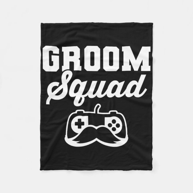Groom Squad Bachelor Party Trauzeugen Gamer Fleecedecke (Vorderseite)
