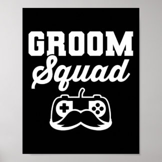 Groom Squad Bachelor Party Trauzeugen Gamer Poster