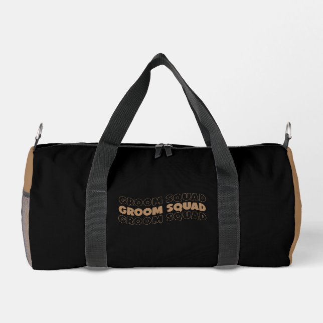 GROOM SQUAD Brown Duffle Bag (Rückseite)