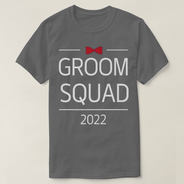 Groom Squad Funny Groomsmen Crew Team Bachelor Par T-Shirt (Design vorne)
