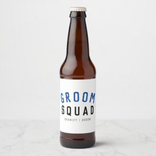Groom Squad   Moderner Bachelor Trauzeuge Stilvoll Bierflaschenetikett