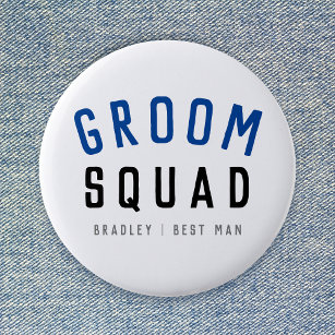 Groom Squad   Moderner Bachelor Trauzeuge Stilvoll Button