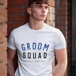 Groom Squad Moderner Bachelor Trauzeuge Stilvoll T-Shirt