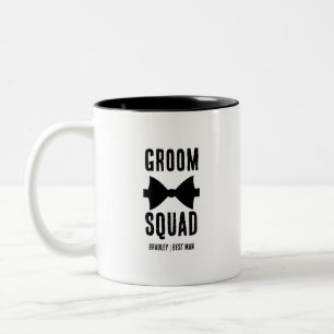 Groom Squad   Moderner Bachelor Trauzeuge Stylish  Zweifarbige Tasse
