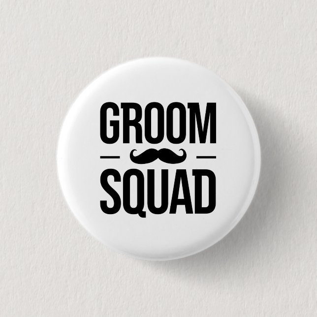 Groom Squad Mustache Button (Vorderseite)