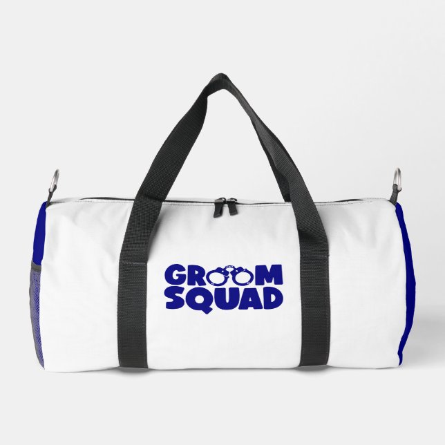 GROOM SQUAD Navy White Duffle Bag (Rückseite)