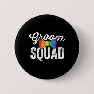 Groom Squad Shirt Lgbt Pride Gay Bachelor Hochzeit Button