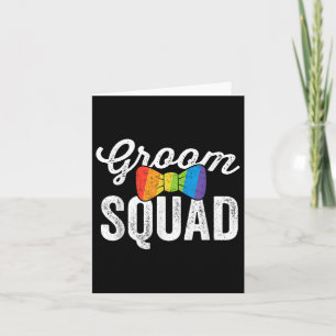 Groom Squad Shirt Lgbt Pride Gay Bachelor Hochzeit Karte