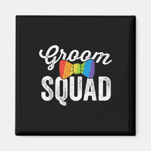 Groom Squad Shirt Lgbt Pride Gay Bachelor Hochzeit Magnet