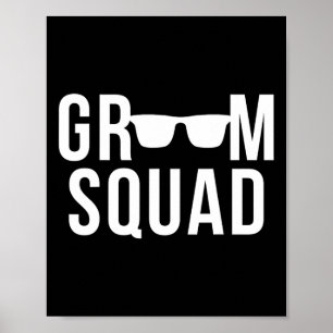 Groom Squad Sungles Wedding Bachelor Party Poster