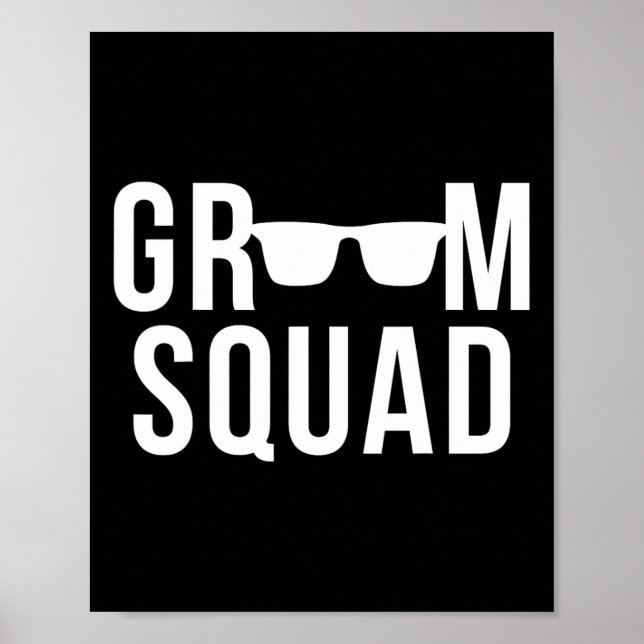 Groom Squad Sungles Wedding Bachelor Party Poster (Vorne)