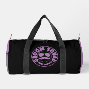 GROOM SQUAD The Boys Lavender Black Duffle Bag