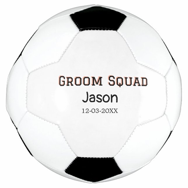 Groom Squad Trauzeuge Junggeselinnen-Abschied hinz Fußball (Vorderseite)