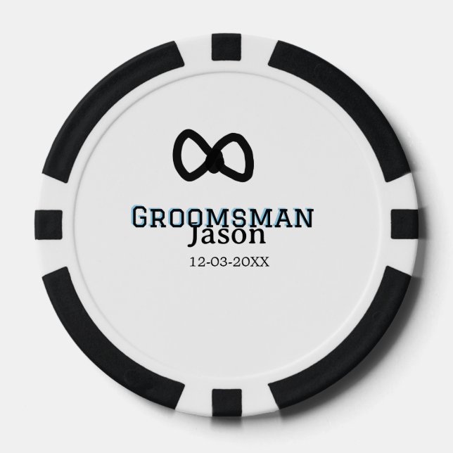 Groom Squad Trauzeuge Junggeselinnen-Abschied hinz Pokerchips (Vorderseite)