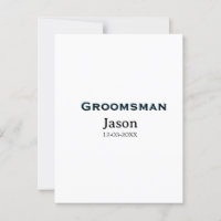 Groom Squad Trauzeuge Junggeselinnen-Abschied hinz