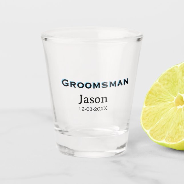 Groom Squad Trauzeuge Junggeselinnen-Abschied hinz Schnapsglas (Vorderseite)